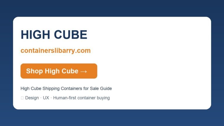 High Cube Shipping Containers for Sale Guide — HIGH CUBE | containerslibarry.com